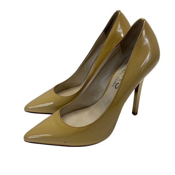 Michael Kors Yellow Patent Leather Pointed-Toe Stiletto Heels Size 8 - Picture 4 of 12